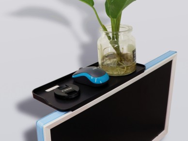 Techancy Monitor Stand, PC and TV Mounting Tray, TI2288, Black