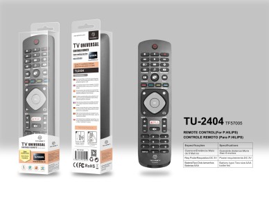Techancy TV Remote Control, TU2404, No Setup Required, Remote Control for Philips TVs, Black