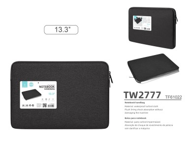 Mala para computador port�til Techancy TW2777, Preto, 13,3 polegadas, mala para tablet