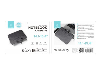 Estuche para port�til Techancy TW2778, negro, 14,1/15,4 pulgadas, correa de hombro ajustable