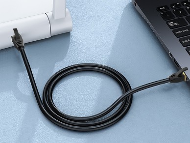 Cable de red Techancy CAT-6, KF5230, conector RJ45 chapado en oro, 1,5 metros, negro