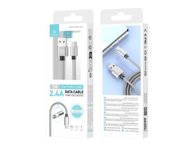 Techancy Cabo De Dados De Alum�nio 1m  TB1662, Design Totalmente Met�lico, Usb-Tipo C, Carregamento 