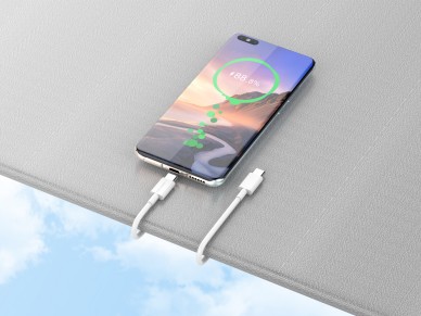 Cable de carga rápida USB-C a USB-C Techancy TB1724, 1 m, blanco, compatible con datos de carga