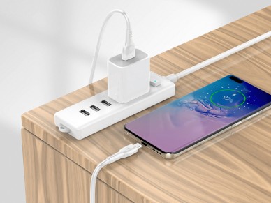 Techancy Cabo De Dados De Carregamento Super-R�pido 6A Branco TB1729, Porta Usb-Tipo-C, 1 M De Compr