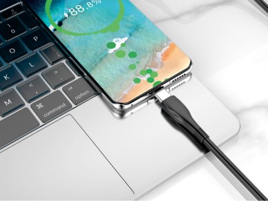 Techancy Cabo De Dados De Carregamento Super-R�pido 6A Preto TB1730, Porta Usb-Tipo-C, 1 M De Compri