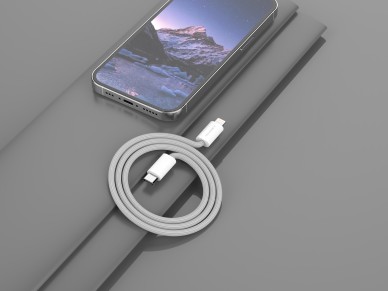 Cable de datos PD Techancy TB1764, 25 W, 1 m, blanco, USB-C a Lightning, compatible con iPhone 8/XS/