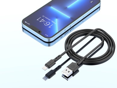 Cable de datos Techancy de 2 m TB1766, 2,4 A para carga IP8/X/11-14, uso a larga distancia, más