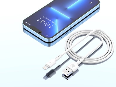 Cable de datos Techancy de 2 m TB1766, 2,4 A para carga IP8/X/11-14, uso a larga distancia, más