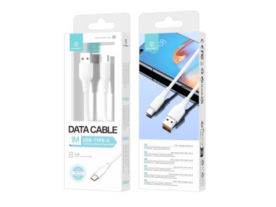 Cable de datos USB tipo C Techancy , blanco, 1 m, TB1776, carga rápida de 2,4 A, compatible con