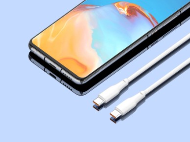 Techancy PD Data Cable 100W White 1m TB1791, High Power USB-C-USBC, Compatible with Laptop Computers