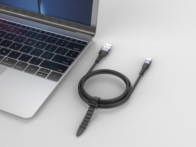 Cabo De Dados Usb Tipo C Preto TB1779, Carregamento R�pido De 3,1 A, Suporta Transfer�ncia De Dados 