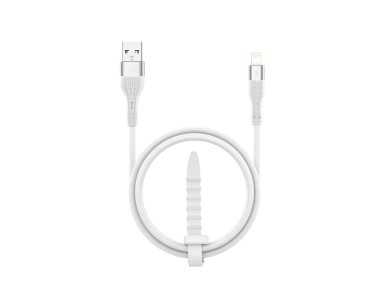 Techancy Cabo De Dados Usb Lightning Branco TB1779, Carregamento R�pido De 3,1 A, Suporte Para Trans