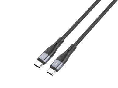 Techancy PD USB C to USB C Fast Charging Cable Black TB1779, 60W Fast Charging, Length 1m