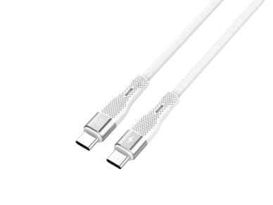 Techancy PD USB C to USB C Fast Charging Cable White TB1779, 60W Fast Charging, Length 1M