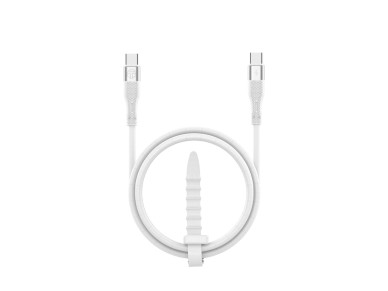 Techancy PD USB C to USB C Fast Charging Cable White TB1779, 60W Fast Charging, Length 1M
