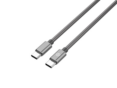 Techancy Cabo Usb C Para Usb C 1m TB1796, Design Totalmente Met�lico, Resistente A Animais, Carregam