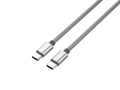 Cable USB-C a USB-C Techancy TB1796 de 1 m, diseño totalmente metálico, resistente a anima