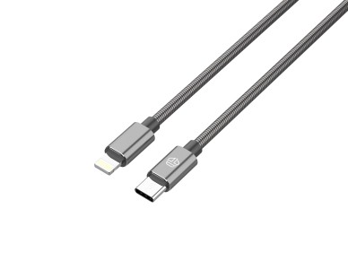 Techancy Cabo Usb C Para Lightning 1m TB1796, Design Totalmente Met�lico, Resistente A Animais, Carr