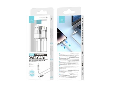 Techancy Cabo De Dados Ip 11-14/Usb 1m/3A Branco TB1780, Compatível Com Iphone/Ipad Carregamento Ráp Techancy Cabo De Dados Ip 11-14/Usb 1m/3A Branco TB1780, Compatível Com Iphone/Ipad Carregamento Ráp