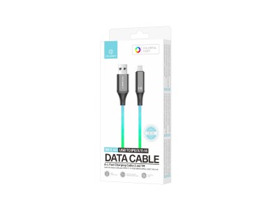 Cable de datos Techancy TB1781 de 1 m, USB-IP8/X/11-14, efecto de iluminación RGB, carga de 2,4