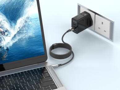 Techancy USB-C to USB-C Cable TB1802, 60W, 1m Black, Aluminum Connector, Non-Slip Design, Fast Trans