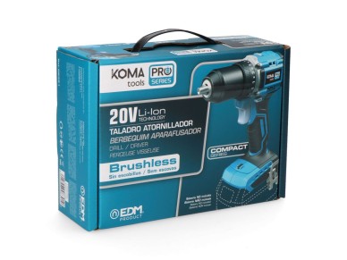 Taladro atornillador compacto brushless 20 v