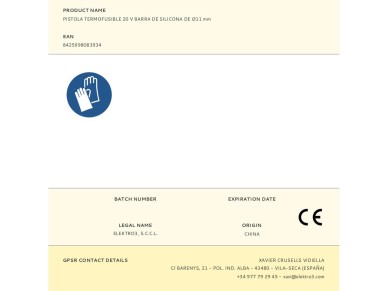 Pistola termofus�vel 20 v barra de silicone �11 mm