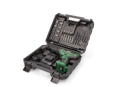 Kit taladro atornillador a bateria, 27 accesorios