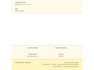 Neceser, 23 x 11,5 x 6,5 cm