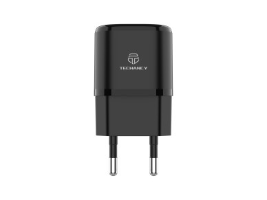 Techancy Carregador Pd 30w Usb C Preto  TA2811, Cabo De Carregamento R�pido Adapt Pd, Compat�vel Com
