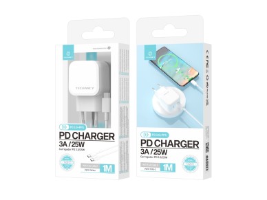 Techancy 25w Usb C Pd Charger White TA2812, Usb C To Usb C 3a Fast Charging Cable Kit. Techancy 25w Usb C Pd Charger White TA2812, Usb C To Usb C 3a Fast Charging Cable Kit.