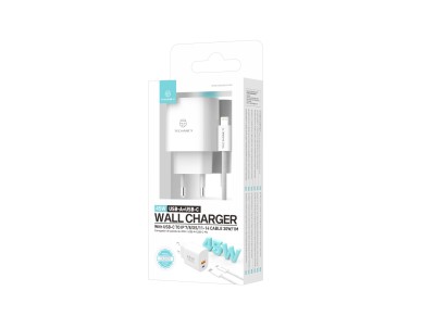 Cargador Techancy TA2820 USB-A+USB-C, 45 W PD, con cable USB-C a Lightning de 1 m, compatible con iP Cargador Techancy TA2820 USB-A+USB-C, 45 W PD, con cable USB-C a Lightning de 1 m, compatible con iP
