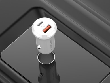 Cargador de coche Techancy 30 W TC6427 USB-A + USB-C, carga r�pida QC3.0 PD3.0, compatible con tel�f