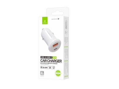 Cargador de coche Techancy 30 W TC6427 USB-A + USB-C, carga r�pida QC3.0 PD3.0, compatible con tel�f