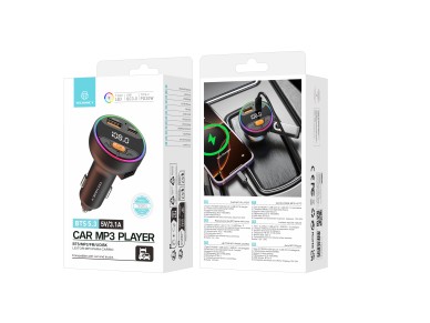 Reproductor MP3 para coche Techancy TE0874, PD30W+QC3.0, luz de 7 colores, FM 87,5-108 MHz, disco U,