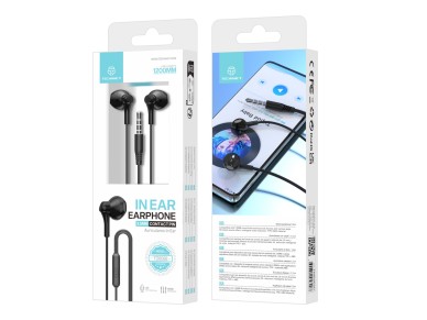 Auriculares intraaurales Techancy TD8088 de 1,2 metros, color negro, con micrófono de 3,5 mm y 