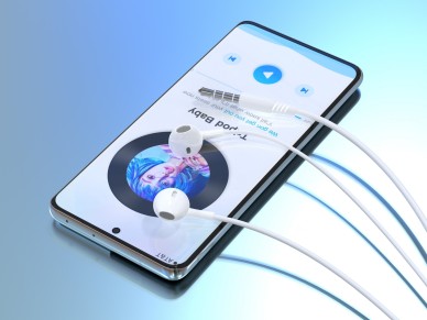 Techancy Auscultadores Intra-Auriculares 1,2 M Brancos TD8088, 3,5 Mm Com Microfone, Auscultadores C