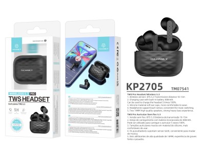 Techancy Wireless Headphones Black, KP2705, 10M Wireless Stereo Connection, 3-4 Hours Music Playback Techancy Wireless Headphones Black, KP2705, 10M Wireless Stereo Connection, 3-4 Hours Music Playback