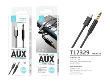 Cable de audio auxiliar Techancy TL7329, tipo C a 3,5 mm, 1 m, para audio de coche y auriculares, so