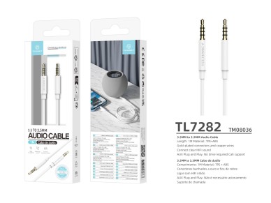 Cable de audio Techancy TL7282 de 3,5 mm, 1 metro, Plug and Play, para estéreo de coche, est