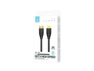 Techancy High Speed HDTV Cable TL7265, 3m, 1080p HD Screen for Televisions, Computers, Projectors an