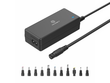 Techancy TL7344 Universal Power Adapter for Laptops, with 90W Power, 11 Connectors and Overcurrent a
