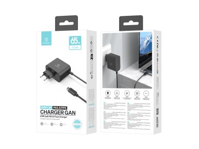 Techancy 65W GaN USB-C Fast Charger TL7347, Small and Portable, Compatible with Multiple Devices