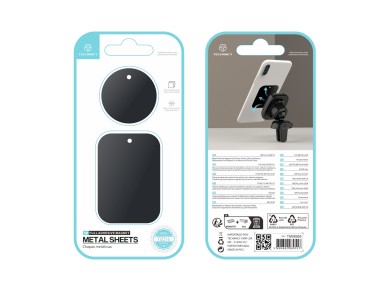 Techancy Adesivo Met�lico Para Telem�veis Ti2216 Preto Para Suportes Magn�ticos De Telem�veis E Capa