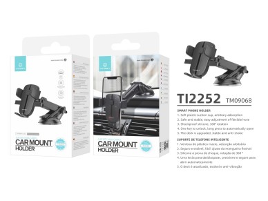 Techancy Suporte Para Telemóvel Para Automóvel Ti2252, Ventosa De Fixação Firme, Rotação De 360°, De Techancy Suporte Para Telemóvel Para Automóvel Ti2252, Ventosa De Fixação Firme, Rotação De 360°, De
