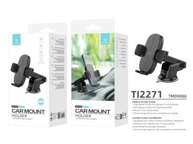 Techancy Ti2271 Car Phone Holder, Adjustable to Different Phones, One-Touch Opening and Closing. Techancy Ti2271 Car Phone Holder, Adjustable to Different Phones, One-Touch Opening and Closing.