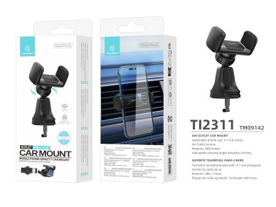 Techancy Suporte Para Telemóvel Para Automóvel Ti2311 Preto, Suporte De Ventilação Para Automóvel, T Techancy Suporte Para Telemóvel Para Automóvel Ti2311 Preto, Suporte De Ventilação Para Automóvel, T