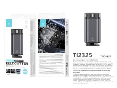 Martillo de seguridad multifunción Techancy Ti2325 para coche, cristal y cortador de cintur