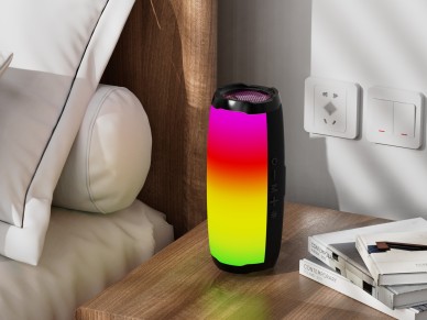 Techancy �udio Bluetooth TH2632, Ritmo De M�sica Led, Bateria Incorporada, Suporte Sem Fios 5.0/Tf/U