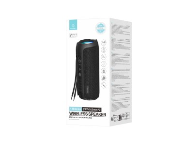 Techancy Altifalante sem fios Bluetooth vers�o 5.3 TH2634, suporta entrada TF/U disk/LINE LN, luz LE